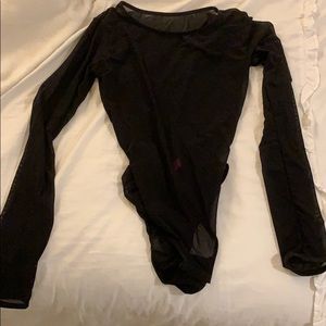 Sheer black bodysuit